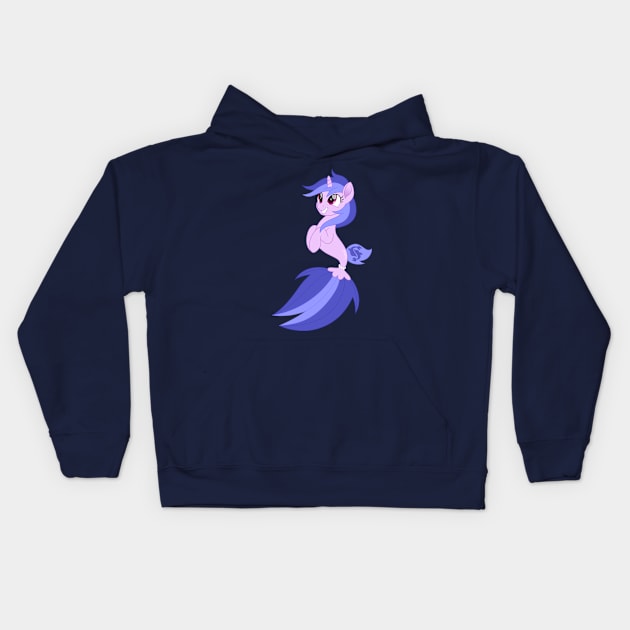 Sea Swirl seapony Kids Hoodie by CloudyGlow